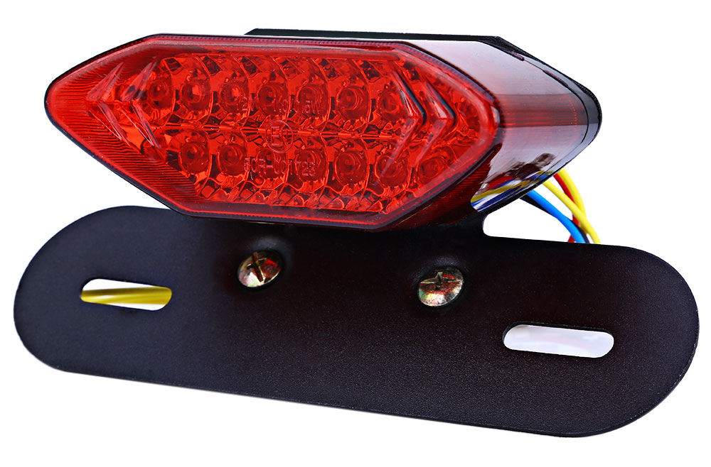 12V Motorcycle Retro Refit LED Tail Light Assembly Brake Stop Turn Signal Light