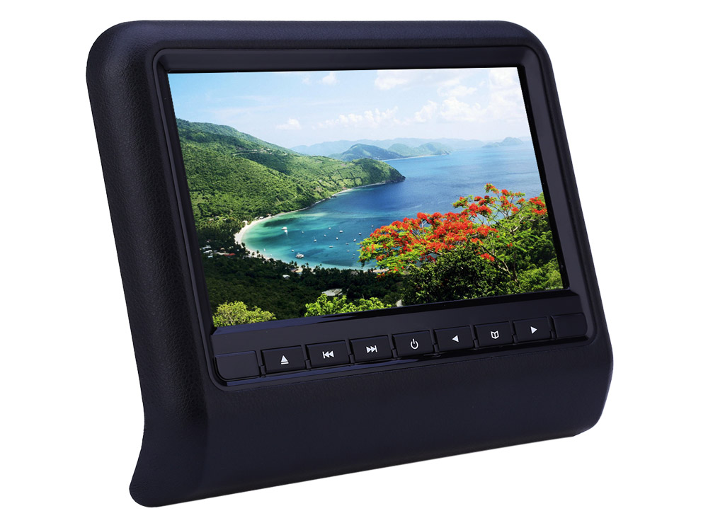 XD9901 9 Inch Car Headrest DVD Player 800 x 480 LCD Backseat Monitor