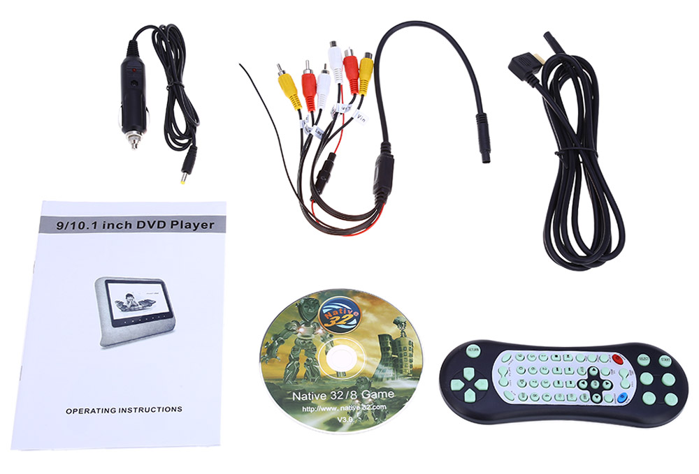 XD9901 9 Inch Car Headrest DVD Player 800 x 480 LCD Backseat Monitor