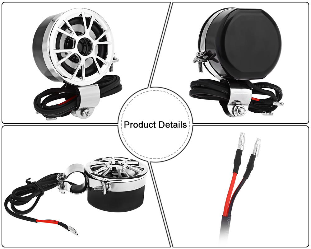 AV - M183 Paired Motorcycle Water Resistance Loudspeaker Car Speaker