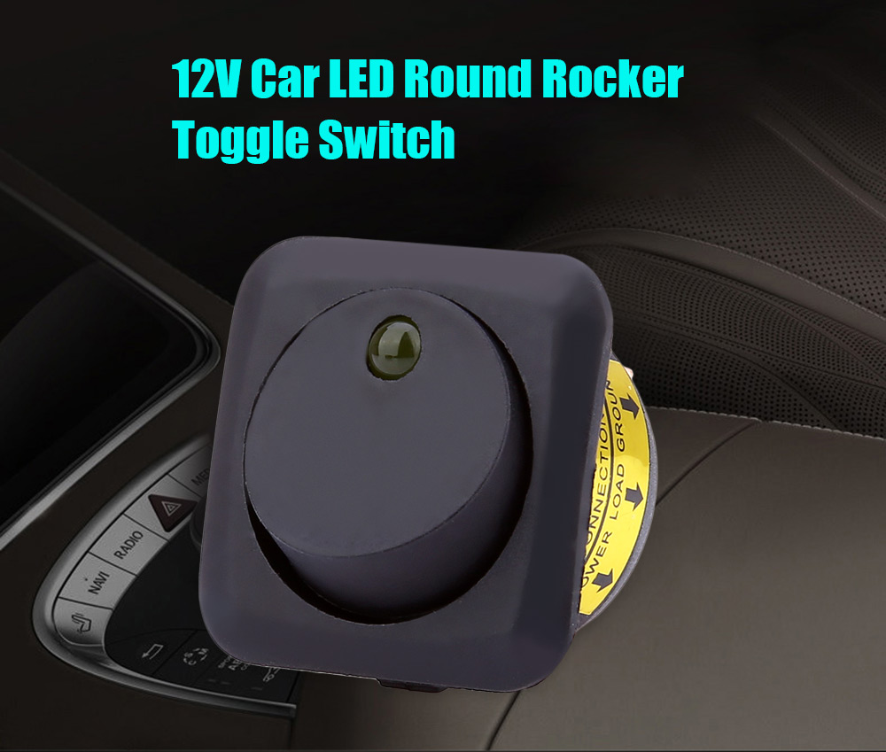 IZTOSS 5pcs 12V Car Motorcycle LED Light Round Rocker Toggle Switch