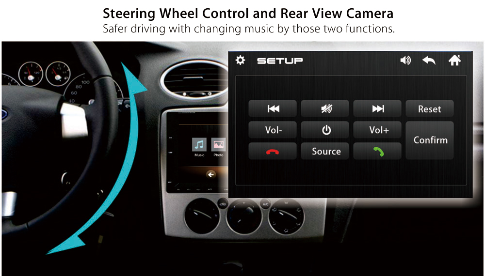 Ezonetronics RM - CW 9301 7 inch Touch-screen Bluetooth Car MP3 MP4 MP5 Player Support Steering Wheel Control