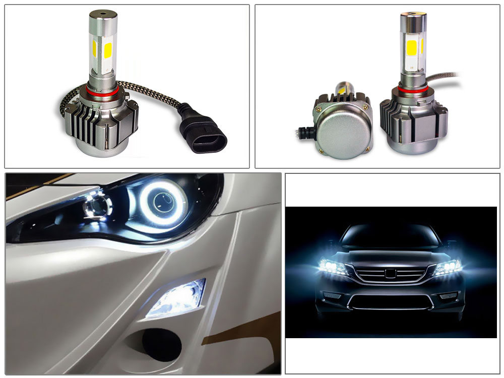 2pcs 40W 4800LM 9005 9006 H10 LED Light Car Headlight 6000K Vehicle Conversion Bulb