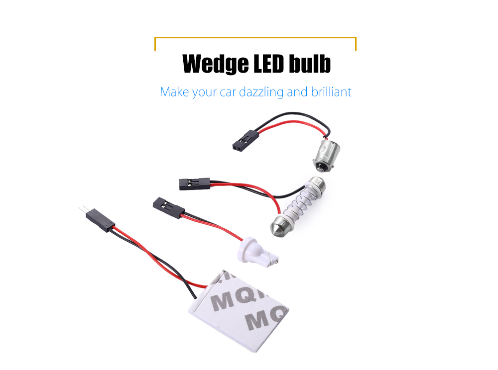 24 SMD LED Panel Wedge Light Car Auto Tail Parking Lamp 12V COB Bulb
