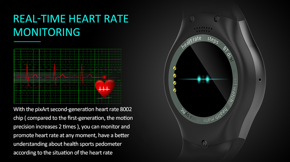 NO.1 G3+ Heart Rate Smartwatch Sleep Monitor Remote Camera Music Anti-lost Function