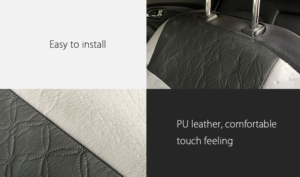 TIROL Universal PU Leather Car Front Single Seat Cover Interior Decoration Protector