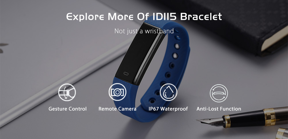 ID115 Smart Wristband Activity Tracker Sleep Monitor USB Rechargeable Interface