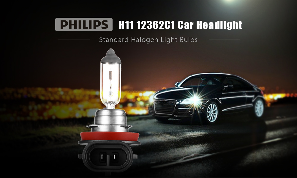 Philips 12V 55W H11 12362C1 Standard Car Headlight Halogen Light Bulbs