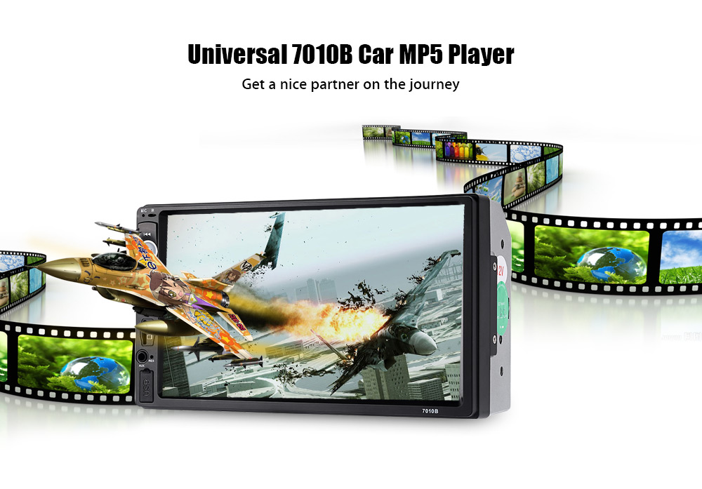 Universal 7010B 7 inch Bluetooth FM Radio Car MP5 Player