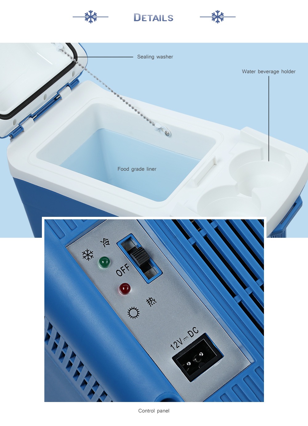 Portable Mini Warming and Cooling Vehicle Refrigerator