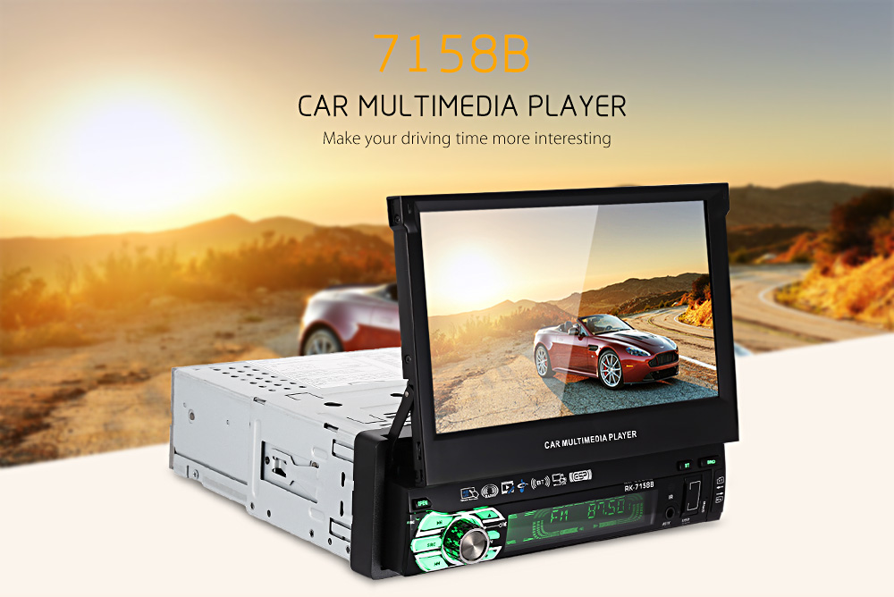 Universal 7158B Car Multimedia Player AM FM Radio 7 inch Touch Screen