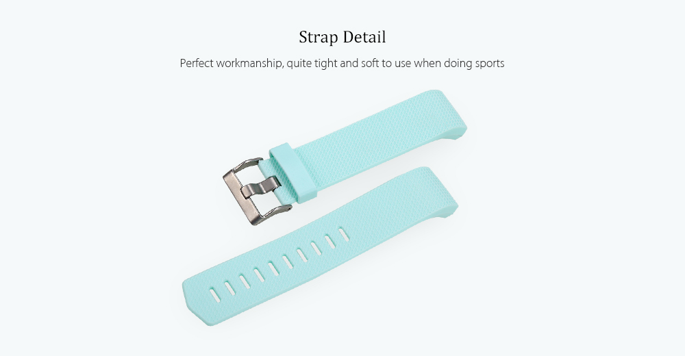 22mm Pin Buckle Silicone Strap for Fitbit Charge 2 Smart Wristband