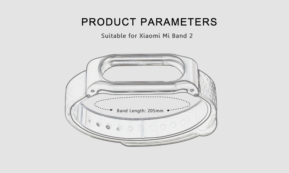 14mm Snap-on Back TPE Strap for Xiaomi Mi Band 2 Smart Wristband