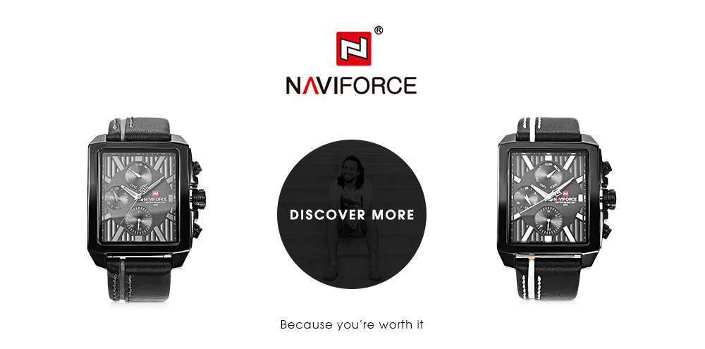 NAVIFORCE NF9111M Male Quartz Watch Calendar 24-hour Display Men Wristwatch
