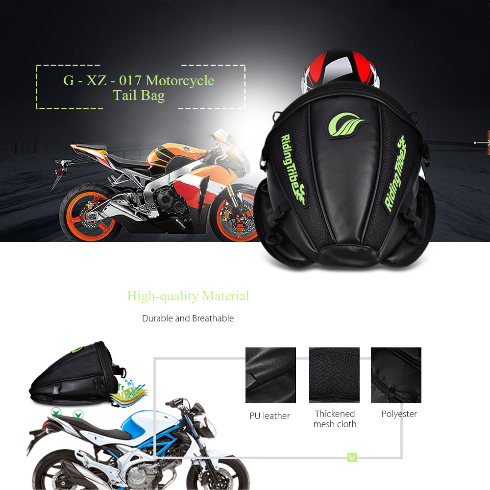 Riding Tribe G - XZ - 017 Motorcycle Multifunctional Tail Bag PU Leather