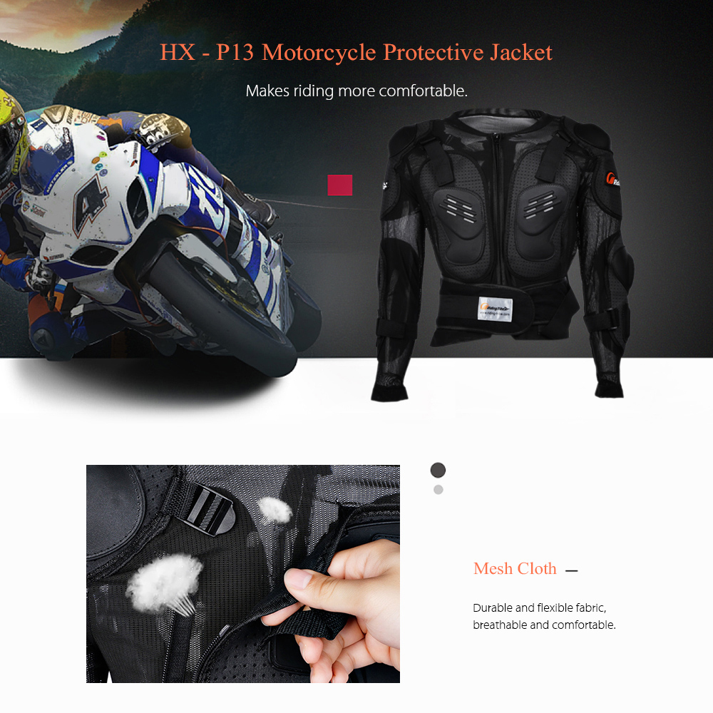 Riding Tribe HX - P13 Motorcycle Protective Jacket for Sports Racing Riding Spine / Chest / Shoulder / Arm / Waist / Wrist Protections
