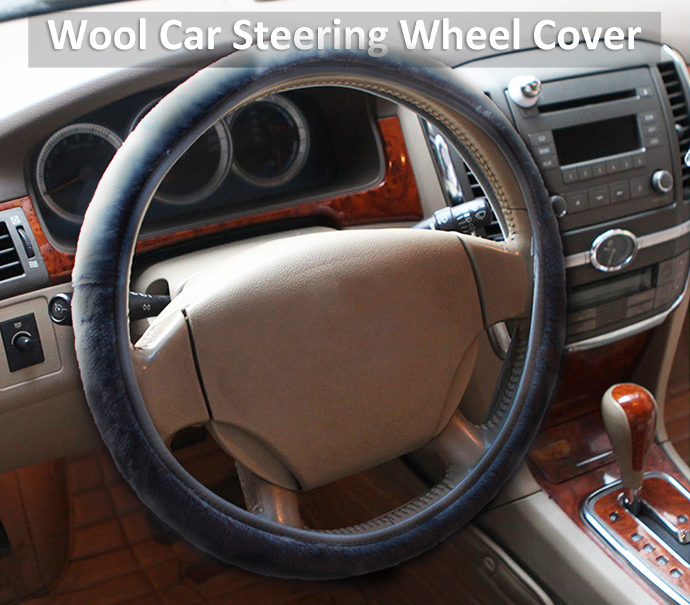 Soft Warm Wool Winter Car Steering Wheel Cover Universal Auto Equipment