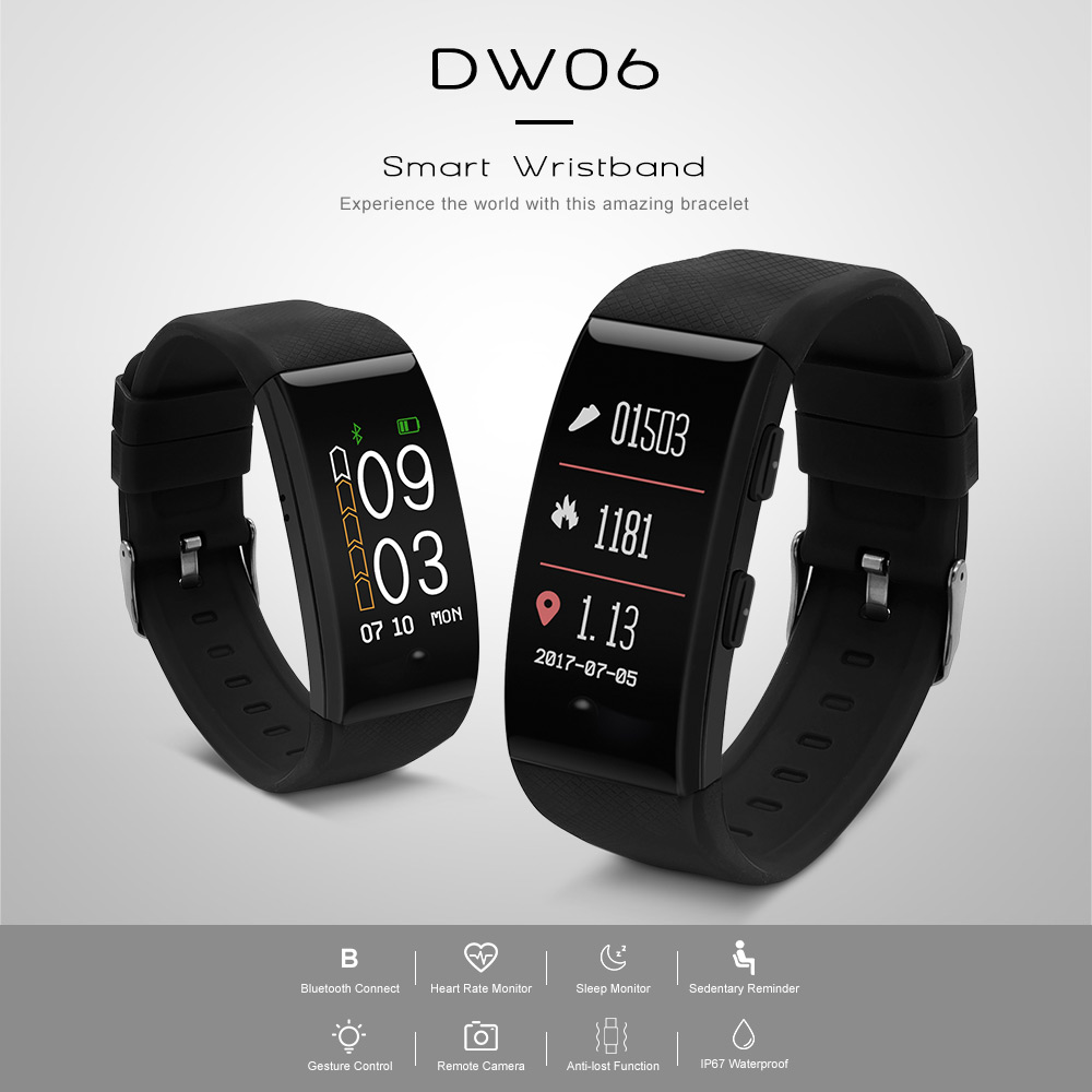 DW06 Heart Rate Monitor Colorful TFT Screen Healthy Smart Bracelet