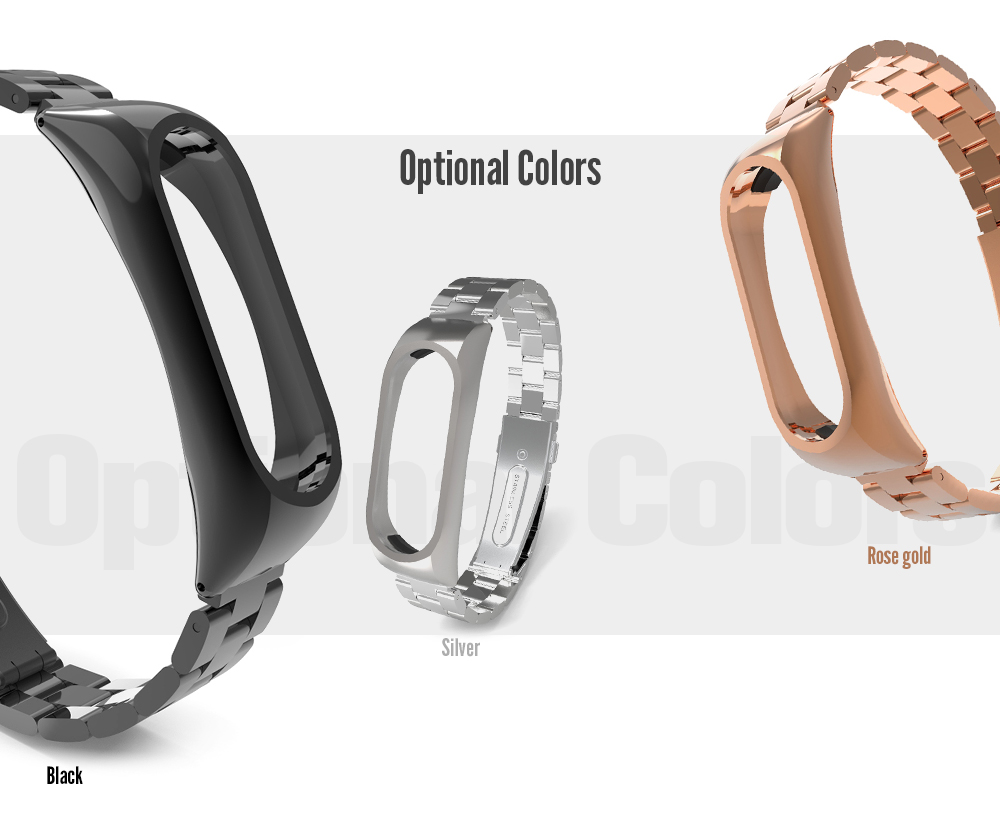 Stainless Steel Wristband for Xiaomi Mi Band 2 Light Design