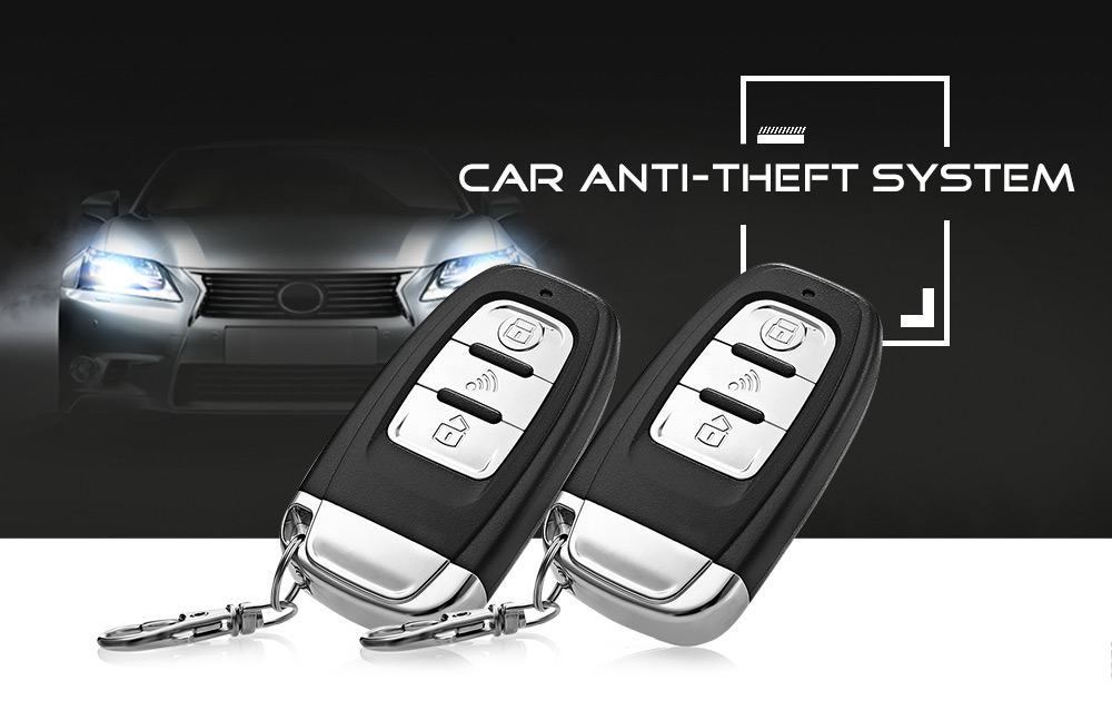C3 Universal 12V Car Anti-theft System Audible Visual Alarm One Key Startup Remote Control