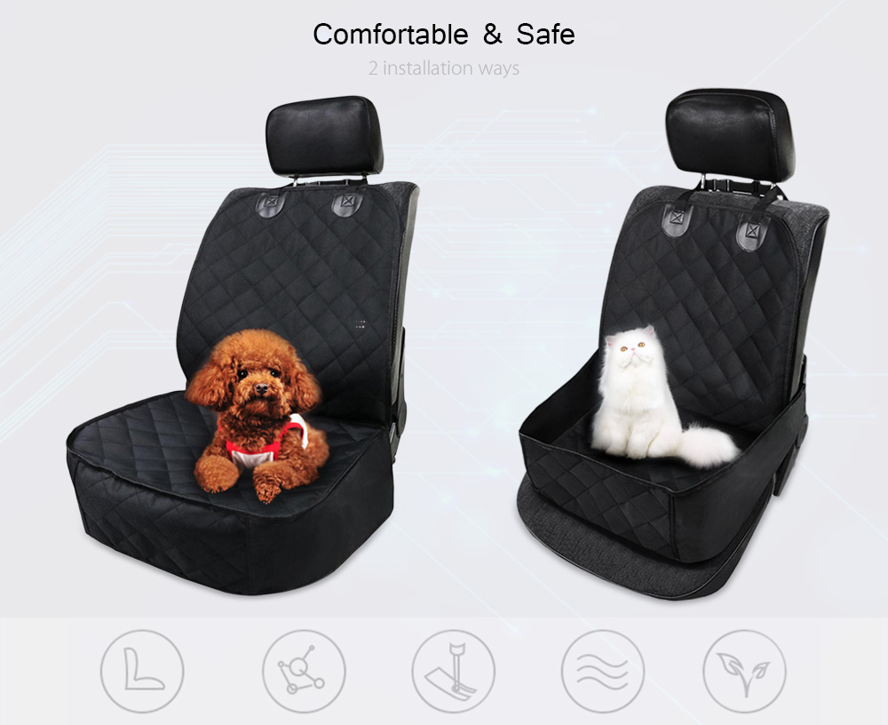 TIROL T24639 Car Pet Front Seat Cover Oxford Cloth Water Resistant Non-slip Design
