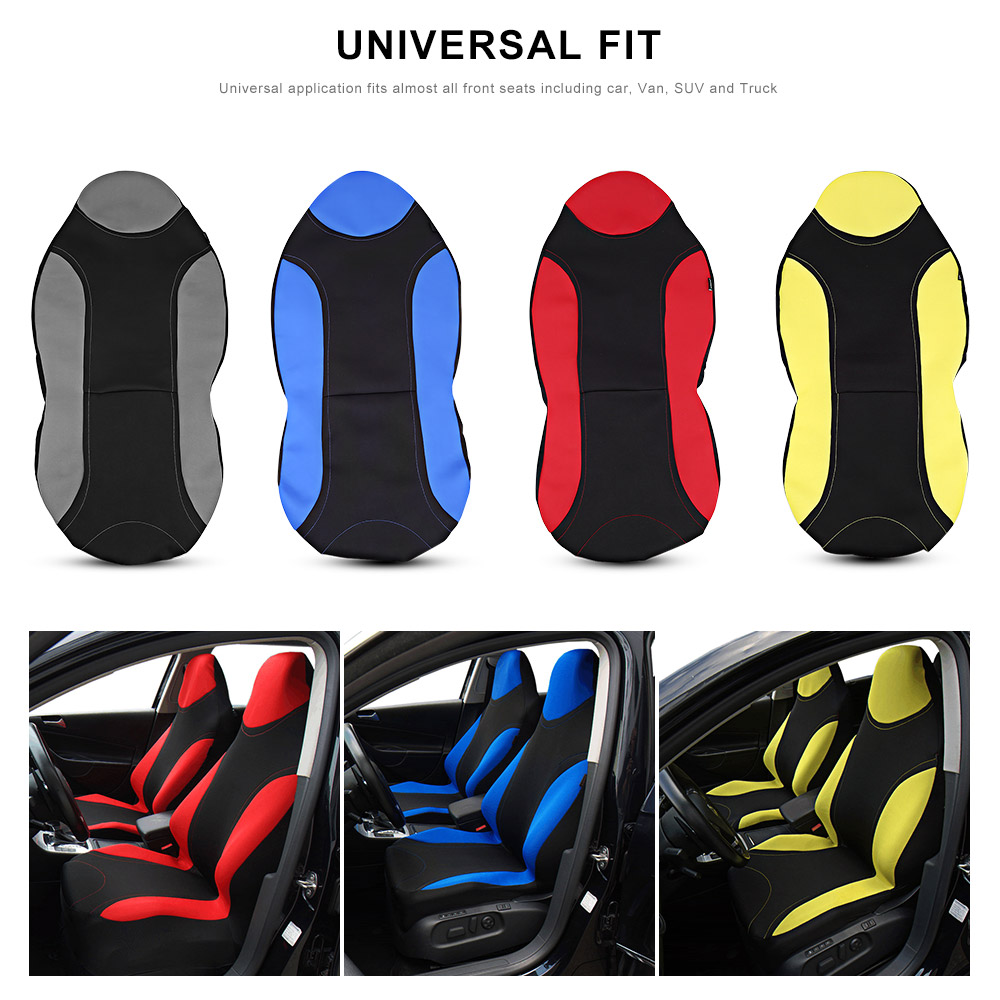 Universal Front Seat Cover Protector High Back Bucket Car Interior Accessories Fit for Most Vehicles
