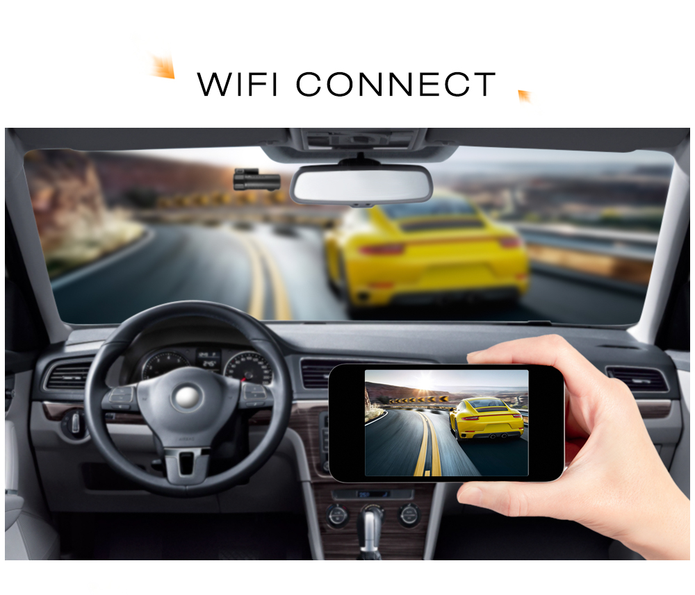 ZEEPIN S600 720P WiFi Dash Cam 170 Degree Wide Angle Hidden Car Driving Recorder