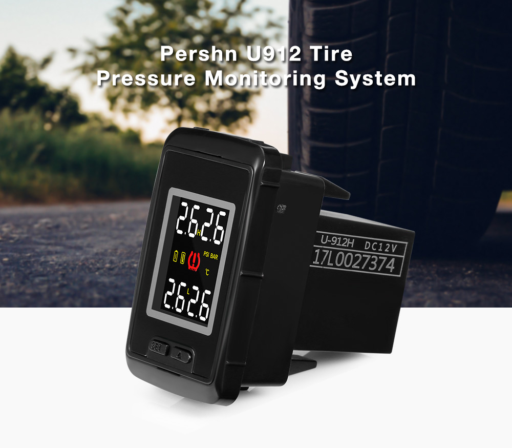 Pershn U912 TPMS Car Tire Pressure Monitoring System with 4 External Sensors for Honda