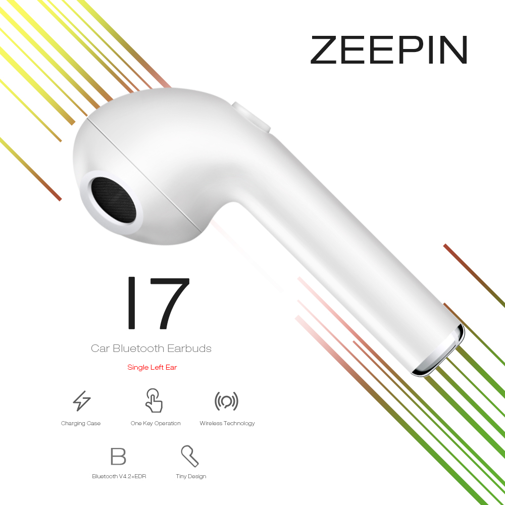 ZEEPIN i7 Car Wireless Bluetooth Earbud V4.1 + EDR Single Left Ear Earphone