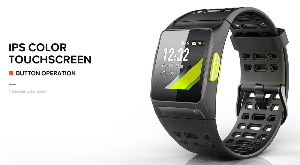 P1 GPS Smart Watch Color Screen 50 meters Waterproof Sports Modes Bluetooth 4.2 Heart Rate Monitor