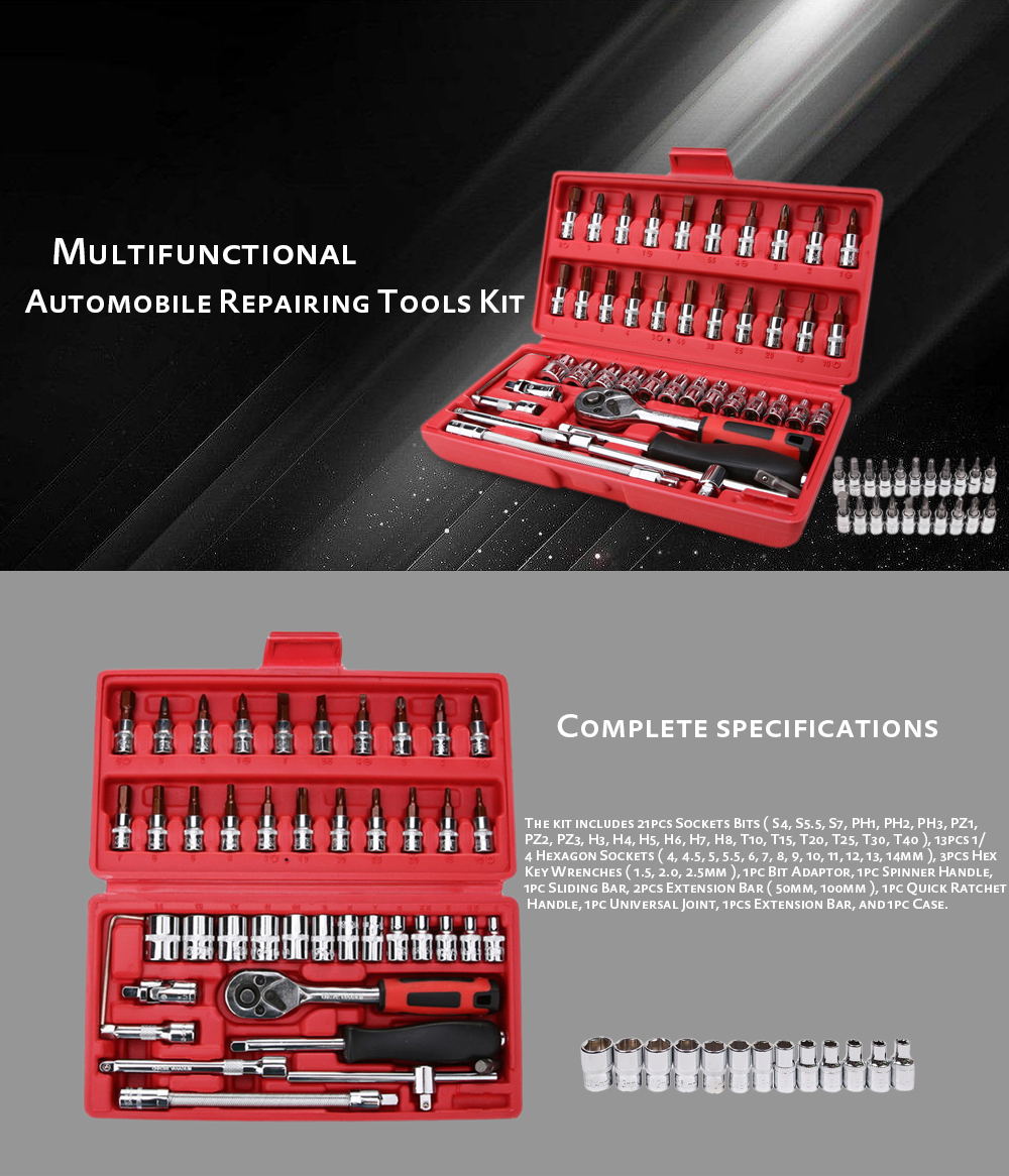 Multifunctional Automobile Repairing Tools Kit