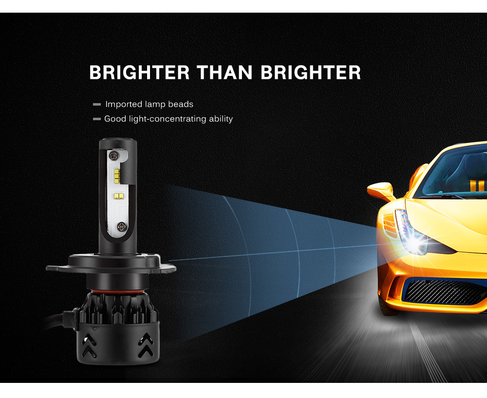 Mini8 H4 60W Car LED Headlight Waterproof 6000K 9600lm