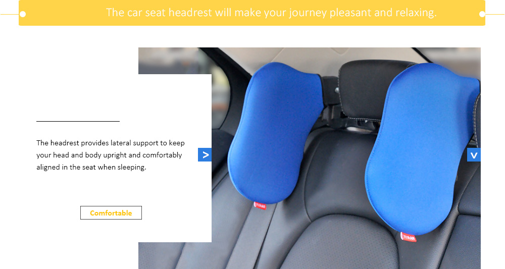 KELIMA Adjustable Car Seat Headrest Soft Neck Support Pillow for Kids Adults