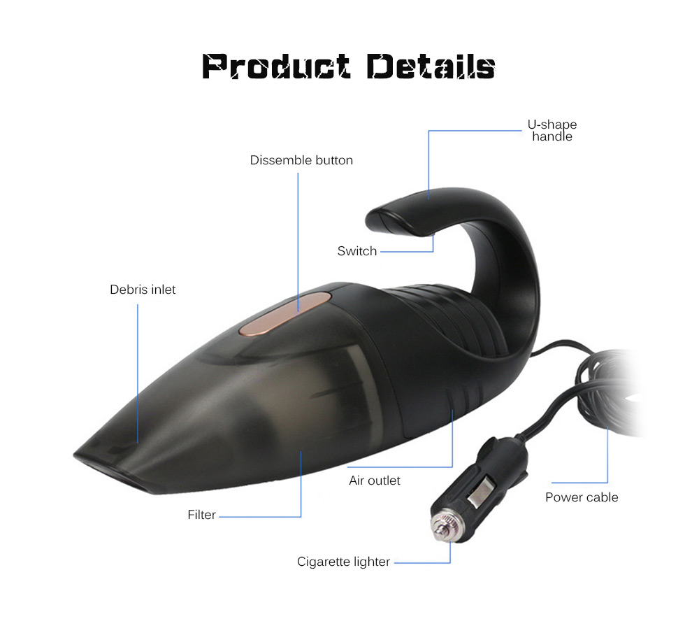 12V Universal Car Electric Vacuum Cleaner Dry Wet Dual Use