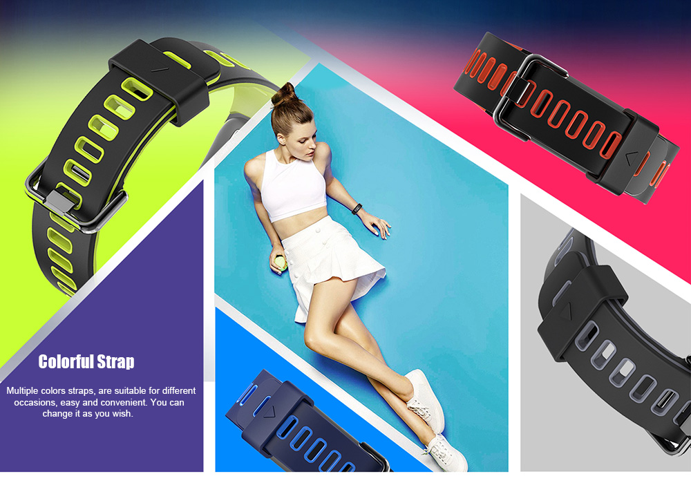 NO.1 F4 Colorful Sports Smart Bracelet IP68 Waterproof Heart Rate / Sleep / Blood Pressure / Blood Oxygen Monitor
