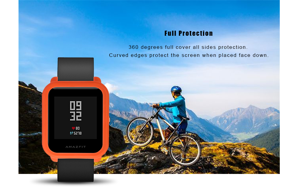 TAMISTER Full Coverage Ultra-thin Silicone Screen Protector Bumper Case for Huami AMAZFIT Youth Ed.