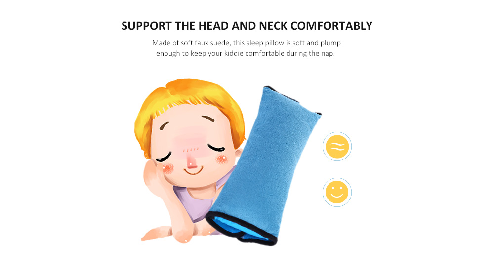 Rectangle Children Car Soft Headrest Cushion Neck Pillow Shoulder Pad Vehicle Seatbelt