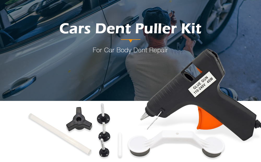 Car Dents Paint Repair Tool Kit with Hot Melt Glue Gun Fine Tip Glue Gun