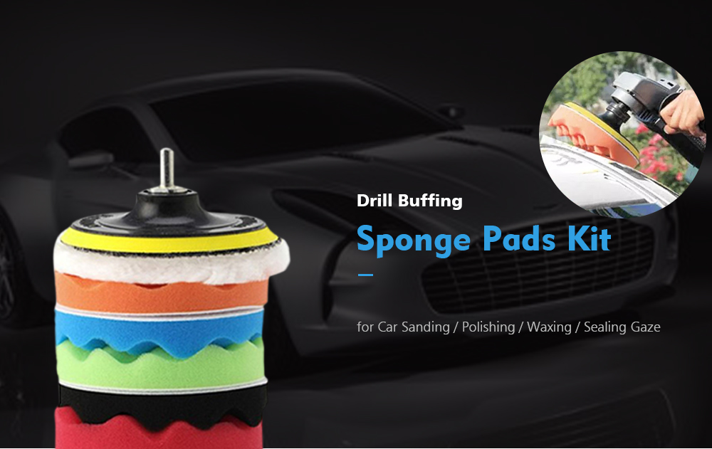 Colorful Buffing Polishing Sponge Pad Waxing Set for Car