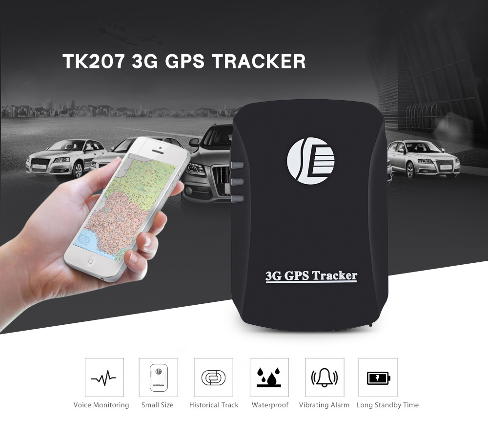 TK207 3G GPS Tracker Portable Real-time Locator Vehicle Pets Kids Elderly Tracking Device