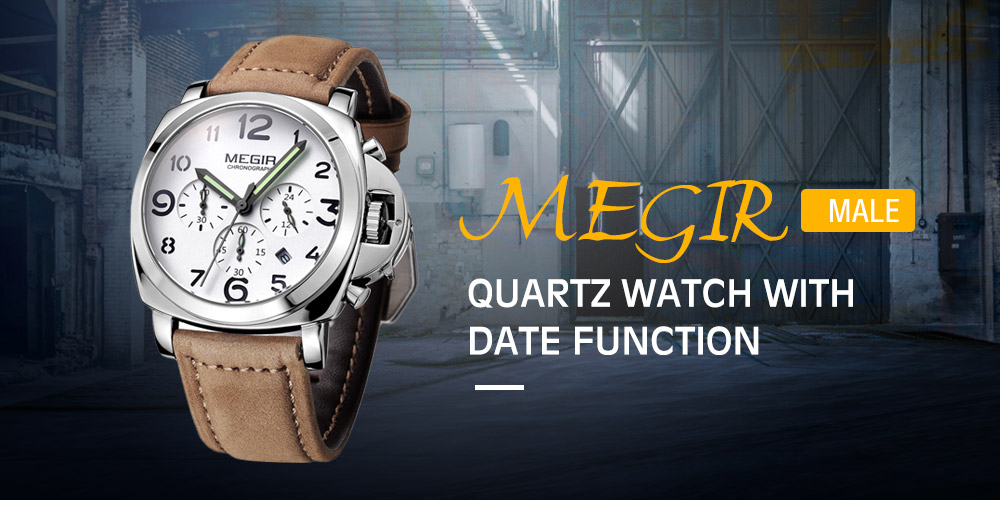 MEGIR 3406 Male Quartz Watch with Date Function