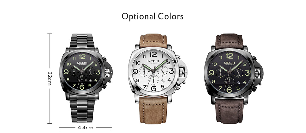 MEGIR 3406 Male Quartz Watch with Date Function