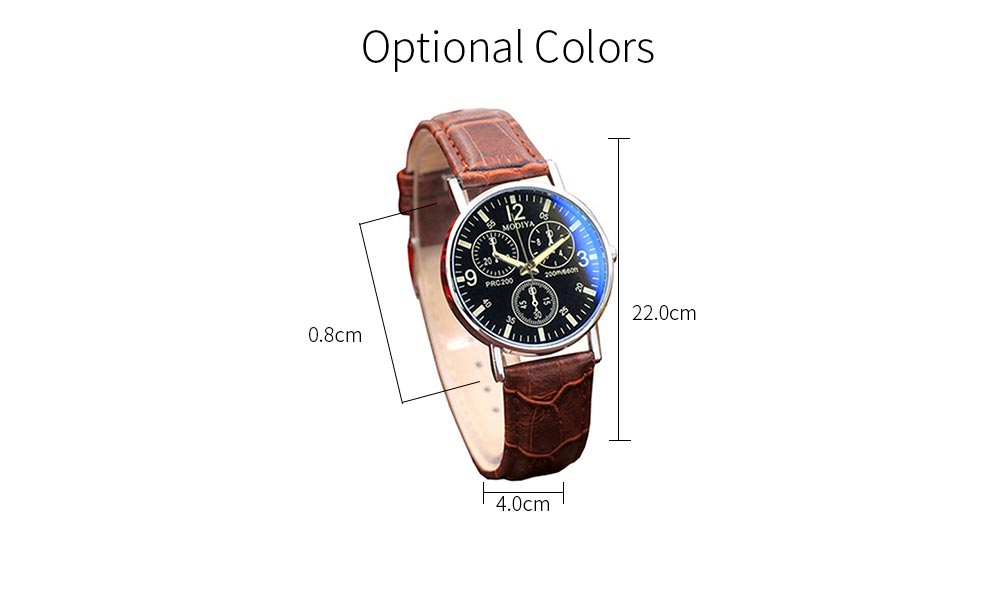 Men Luxury Leather Analog Quartz Business Wrist Watch