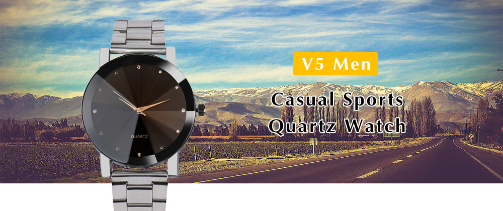 V5 Man Fashion Stainless Steel Cool Quartz Watch