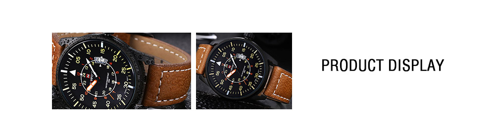 Naviforce Sports Men Quartz Ultra Thin Dial Clock Sports Military Watch