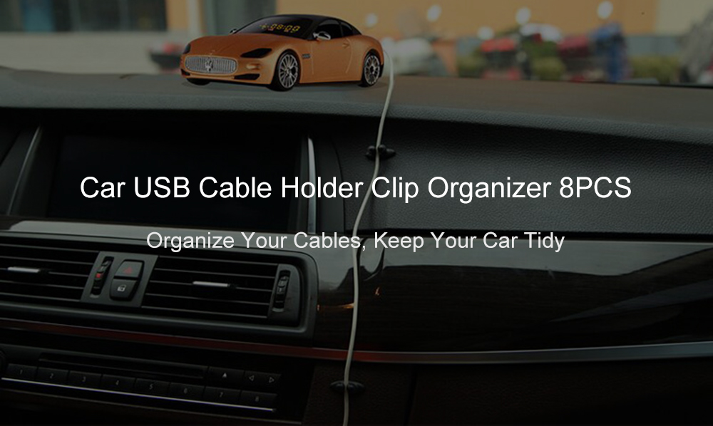 8PCS Lot Car Wire Cable Holder Tie Clip Fixer Organizer