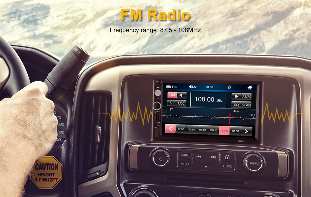 7010G Car Multimedia Player GPS Bluetooth FM Radio AV Input