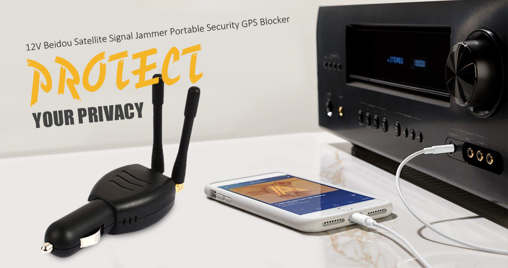 12V Beidou Satellite Signal Jammer Portable Security GPS Blocker