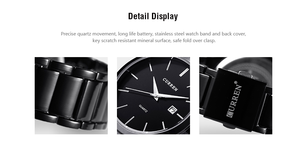 CURREN Sports Wristwatch Date Men's Quartz Business Watch