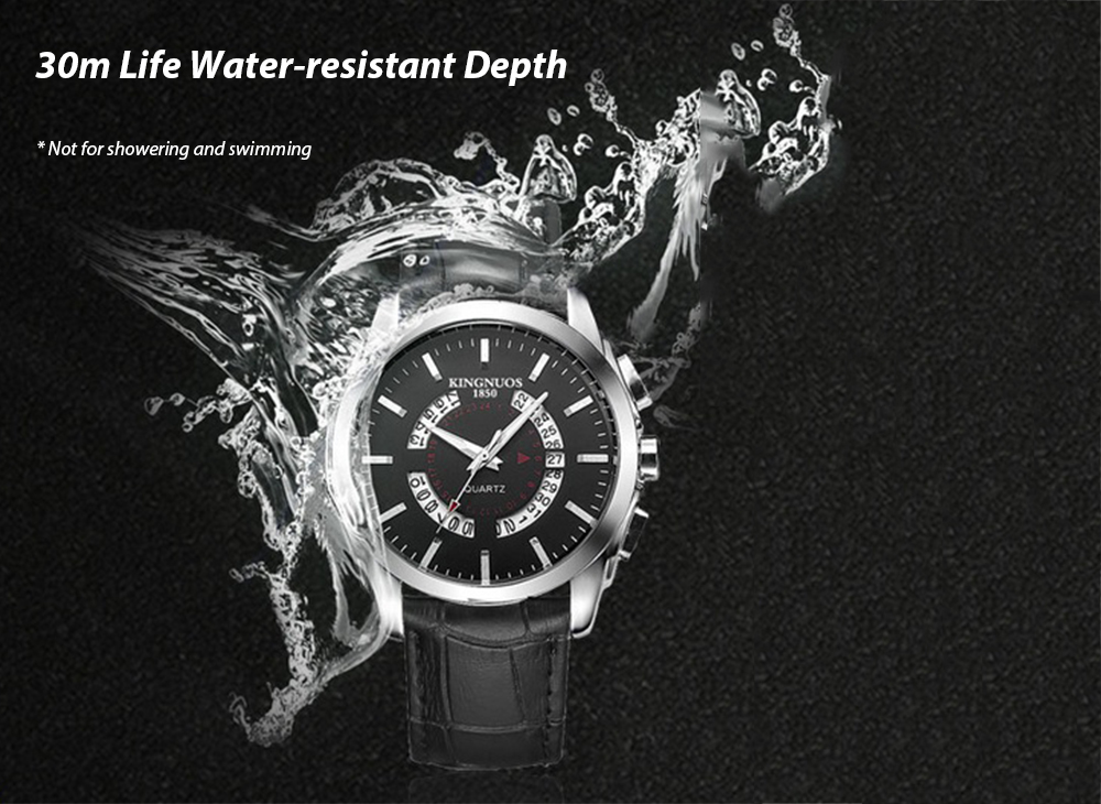 KINGNUOS 1850 Luminous Waterproof Male Quartz Watch